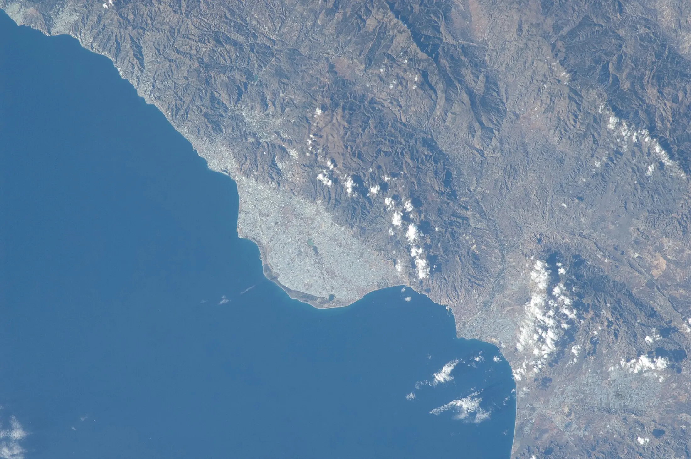 La costa de Almería y Cabo de Gata vistas desde la Estación Espacial Internacional